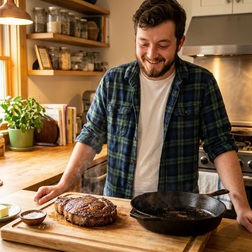Reverse-Seared Steak