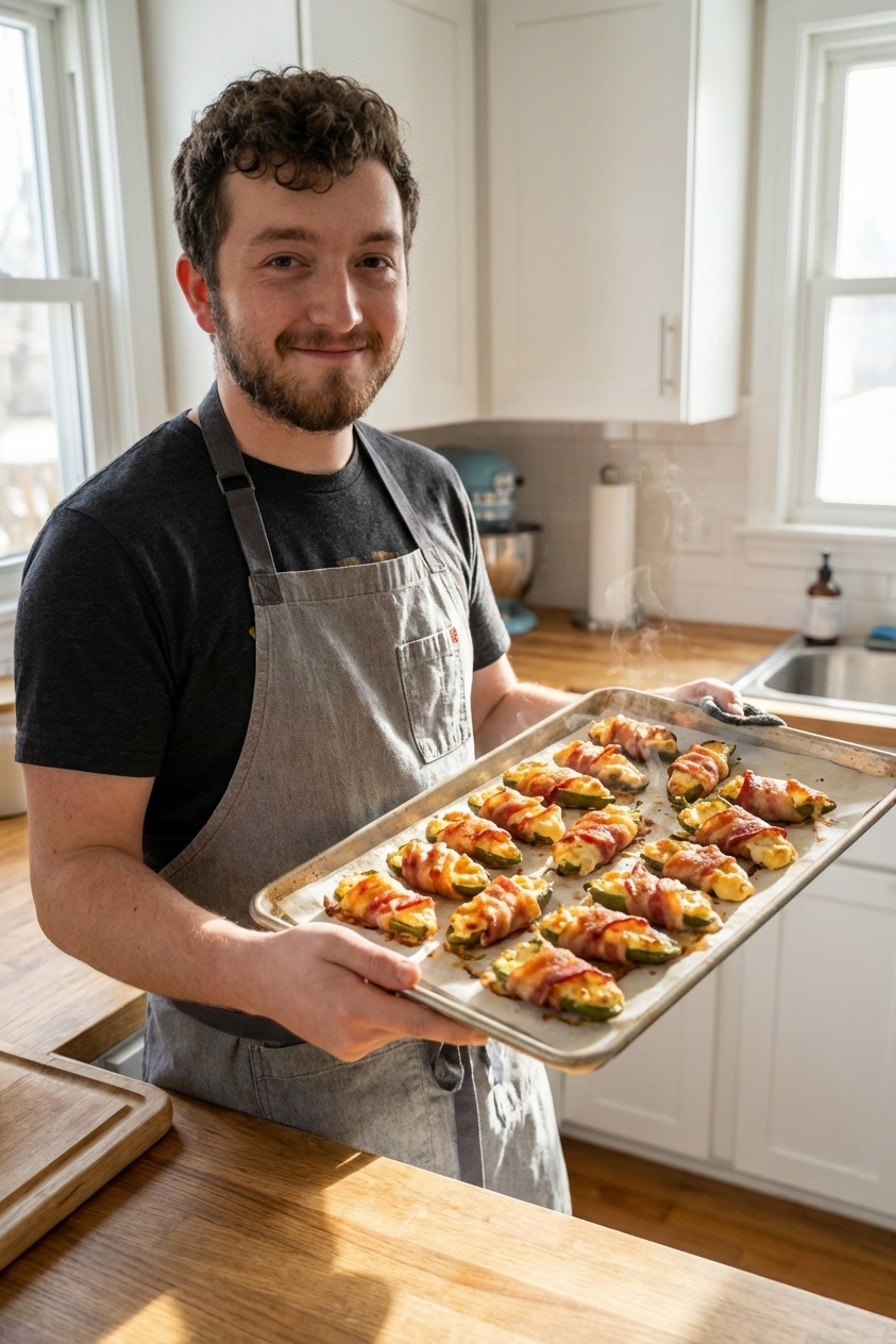 Baked Jalapeño Poppers (Cream Cheese Stuffed)