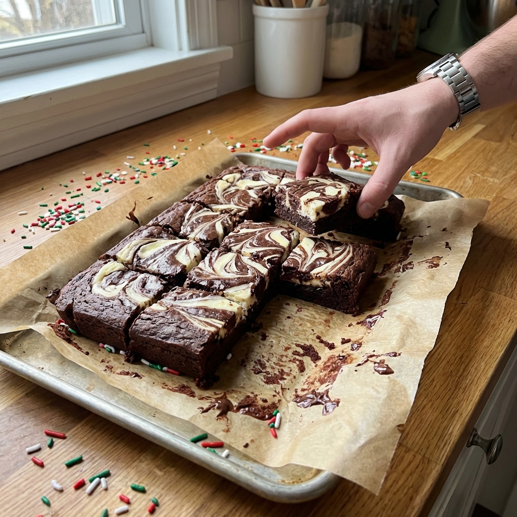 Festive Light & Creamy Chocolate Brownies