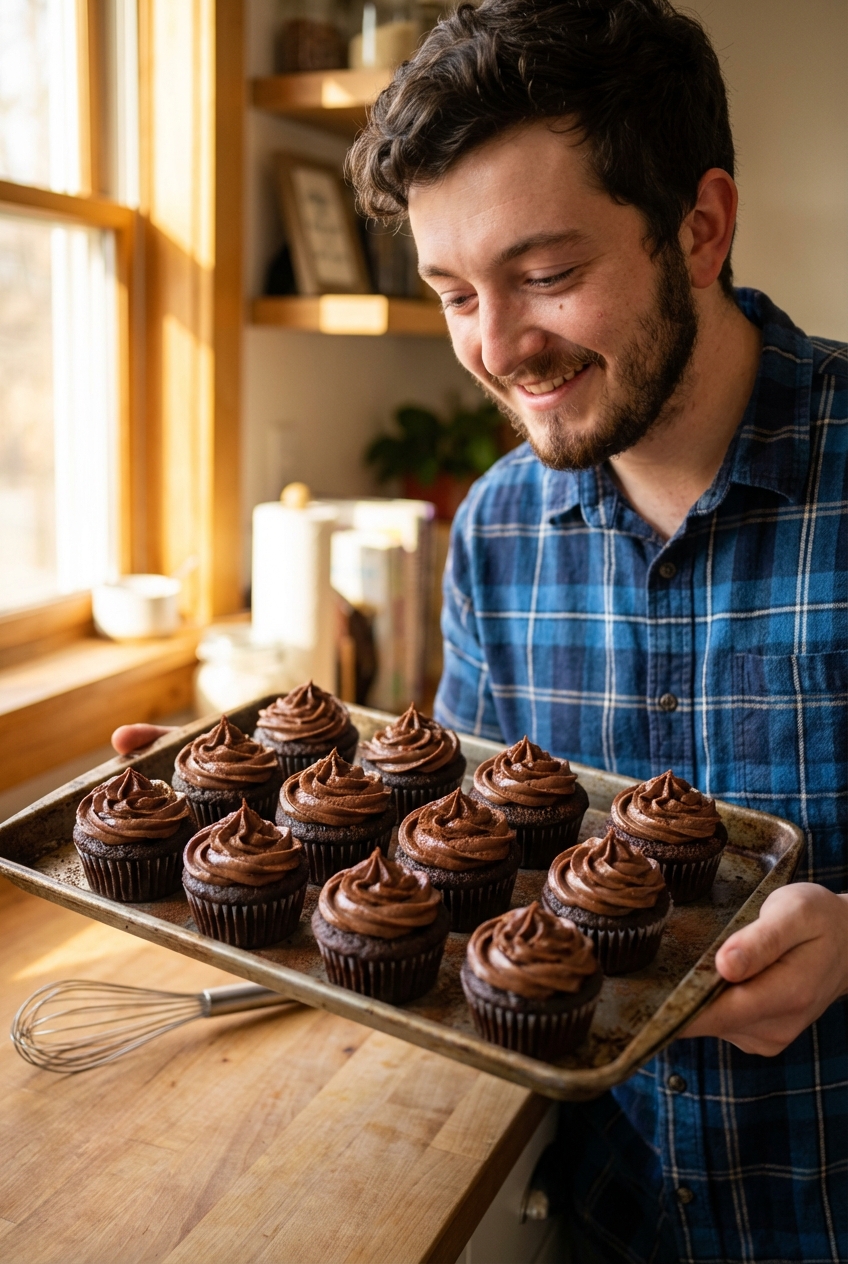 Heirloom Chocolate Cupcakes (Smoky & Spicy)