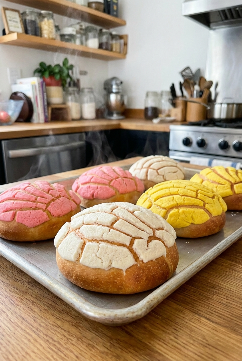 Soft and Chewy Mexican Conchas