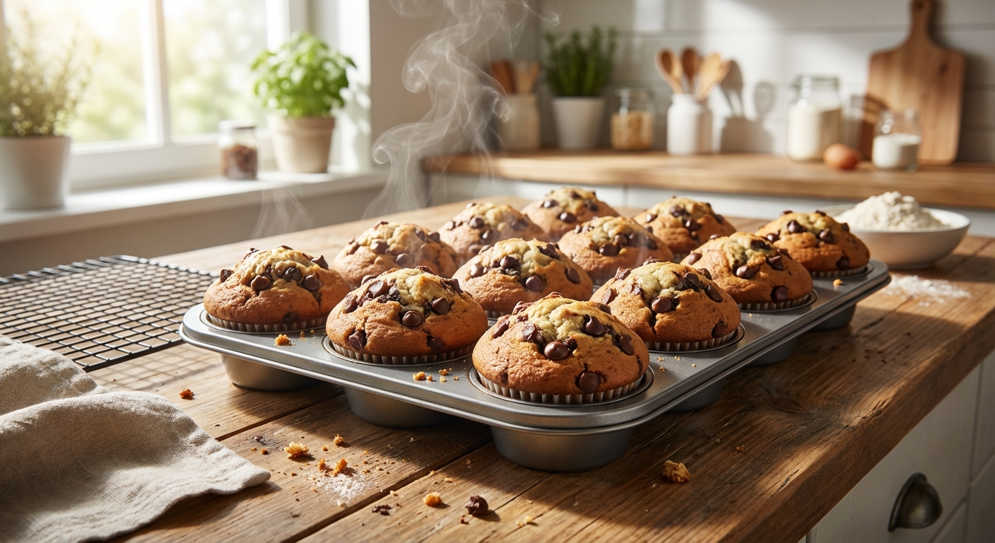 Chocolate Chip Banana Muffins