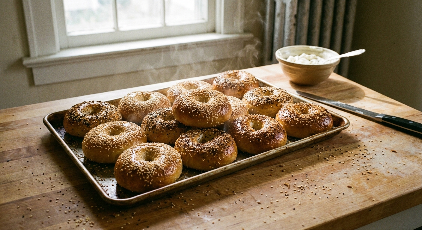 Chewy Homemade Bagels