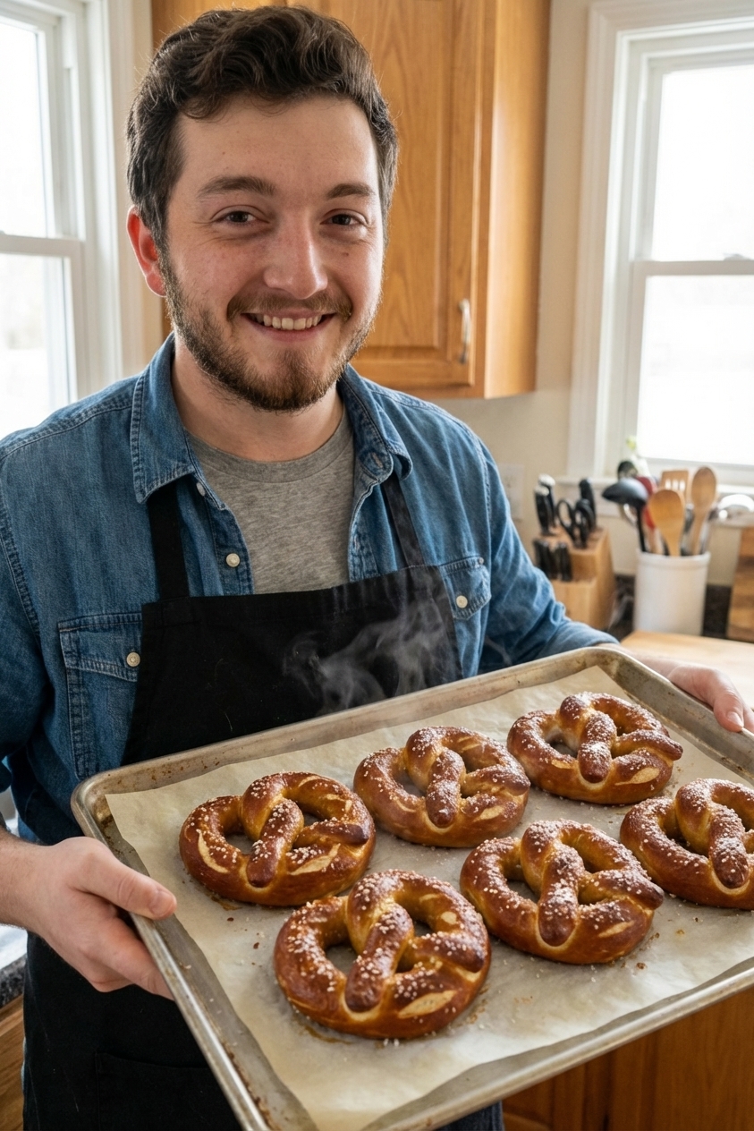 Sourdough Soft Pretzels