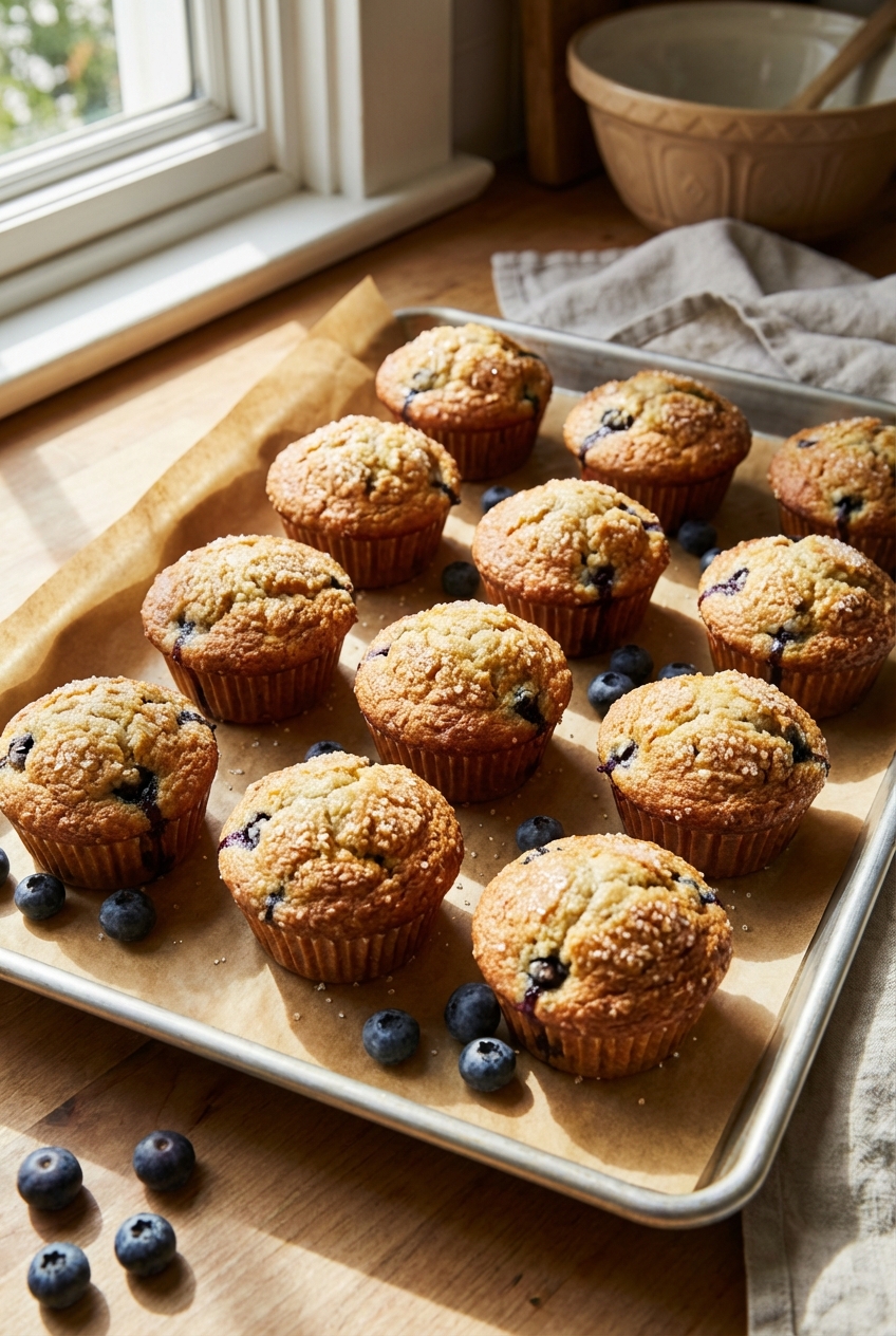 Herb-Infused Blueberry Muffins
