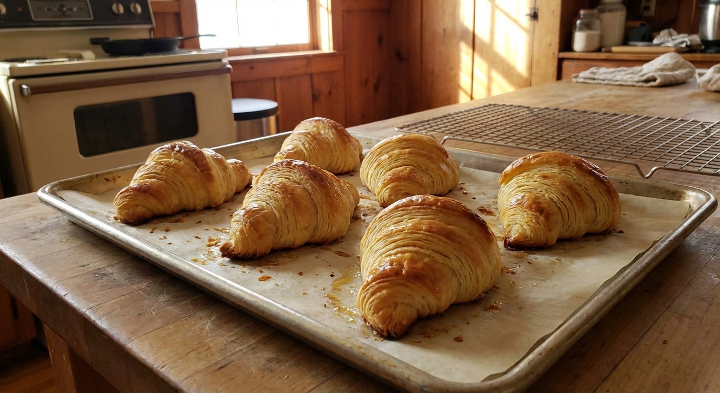 Flaky Homemade Croissants
