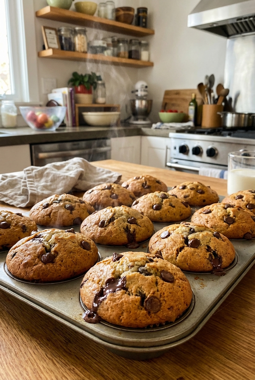 Fresh Chocolate Chip Muffins