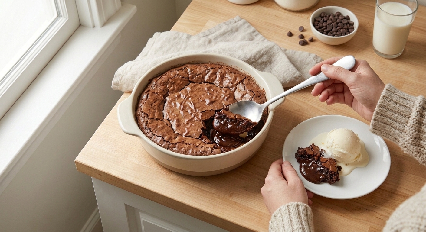 Ina-Inspired Brownie Pudding