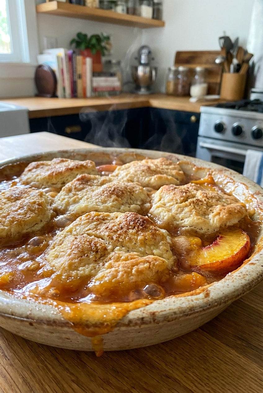 Spiced Peach Cobbler