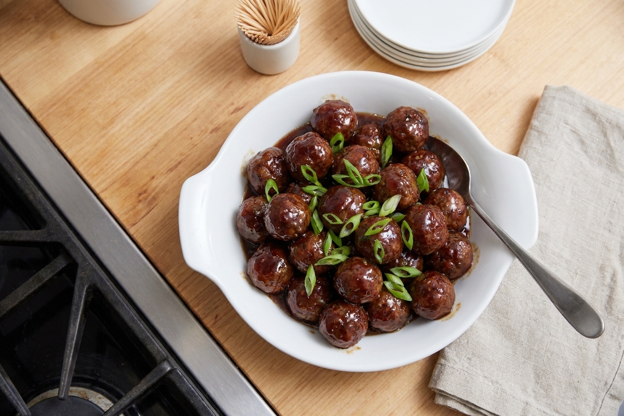 Sweet and Tangy Meatball Hors d’Oeuvres