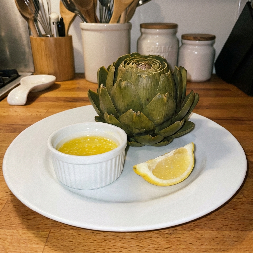 Fresh Artichokes With Lemon Butter