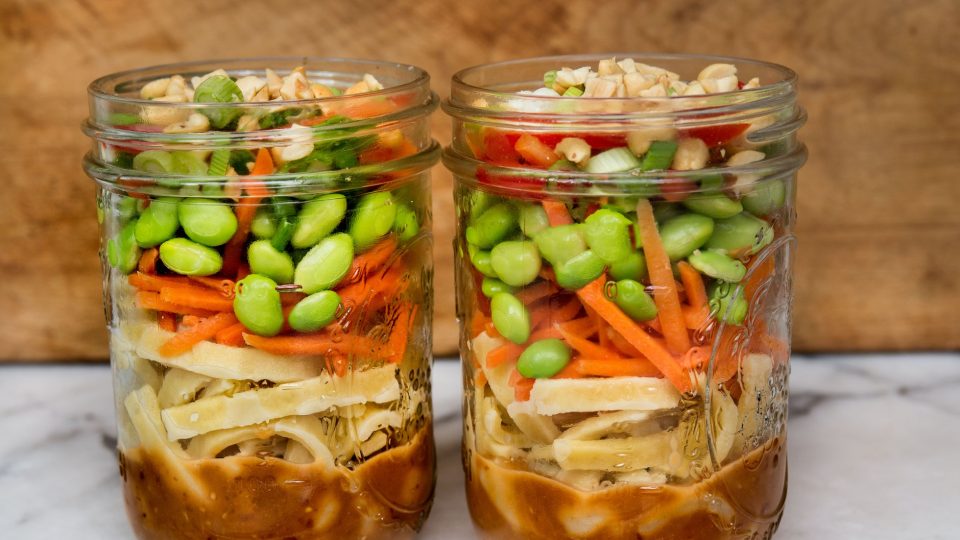 Road Trip Mason Jar Noodle Salad