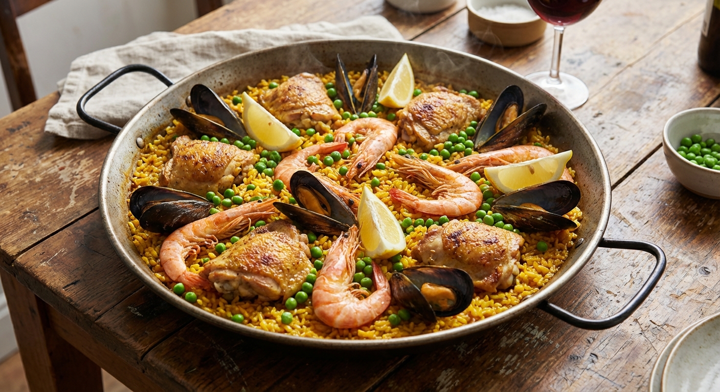 Classic Mixed Paella (Spanish-Style)