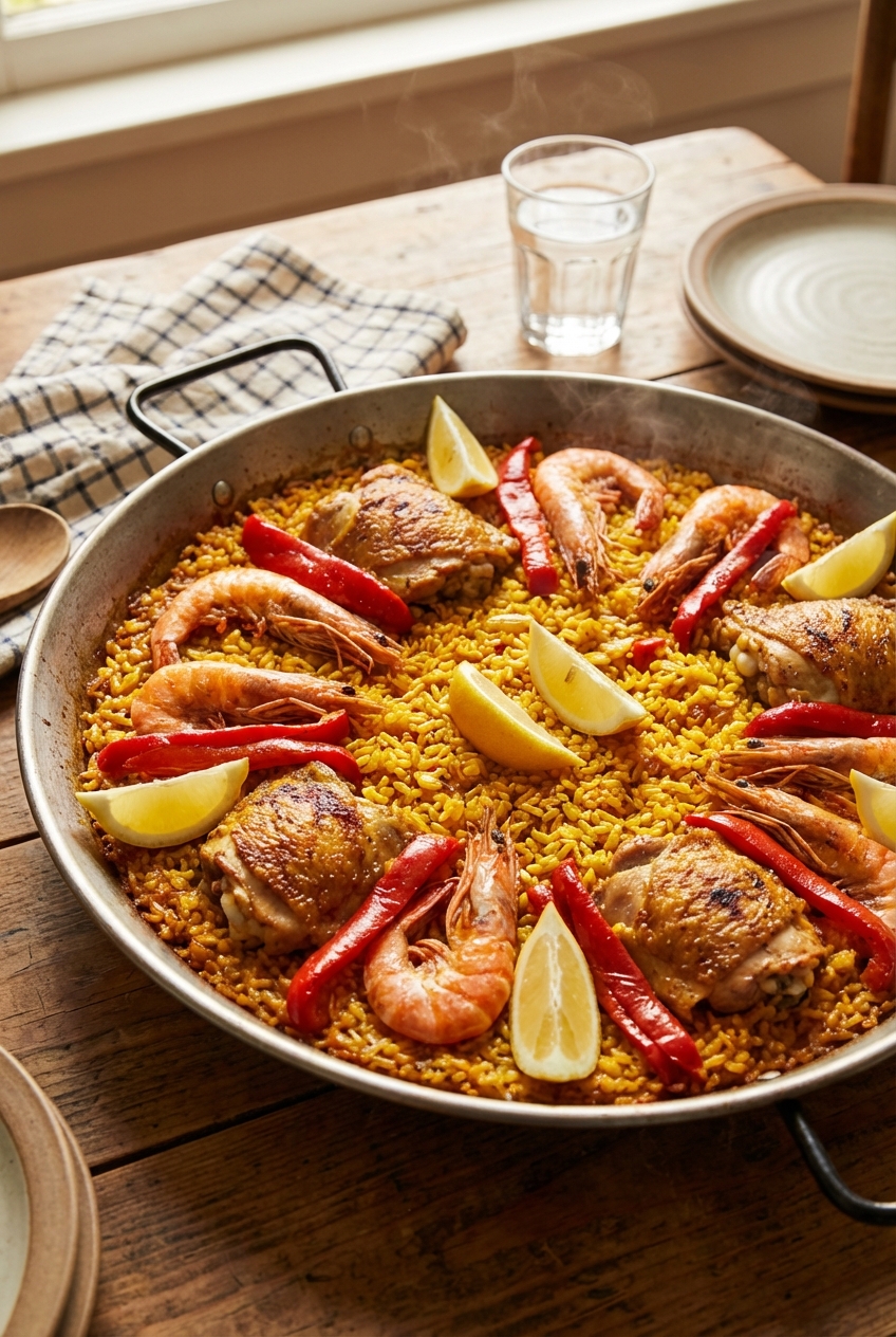 Smoky & Spicy Homemade Paella