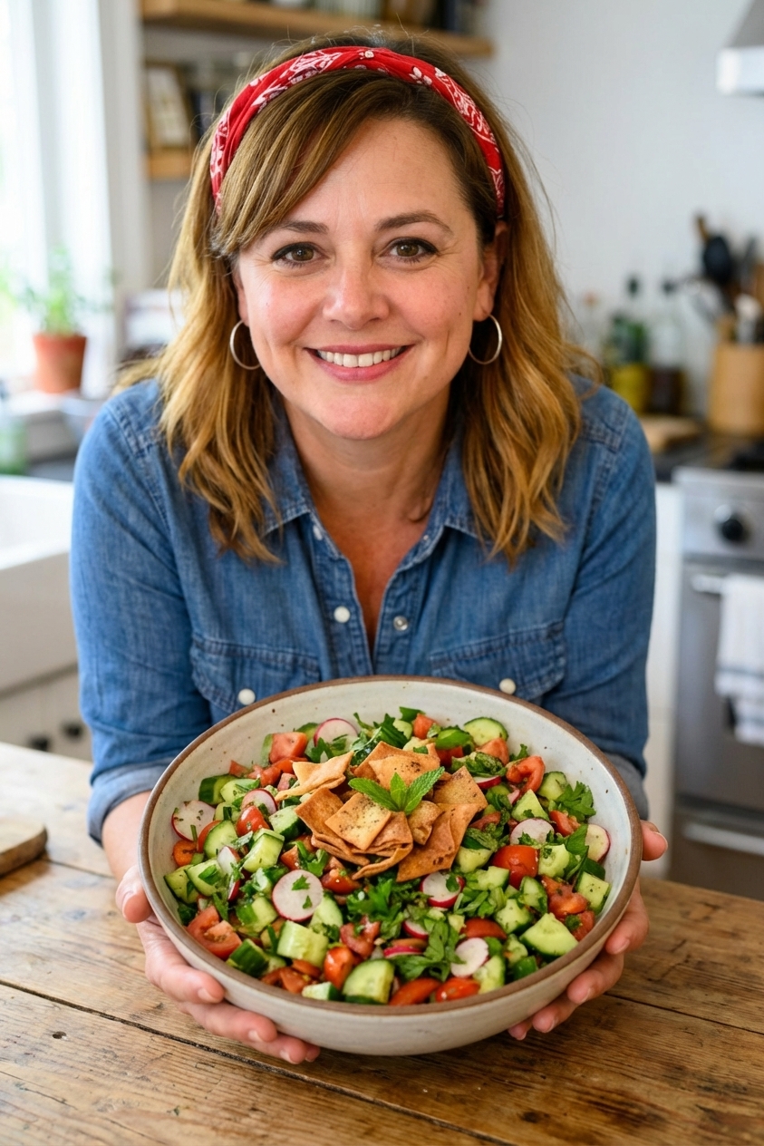 Lebanese Fattoush (Crunchy Pita Salad)