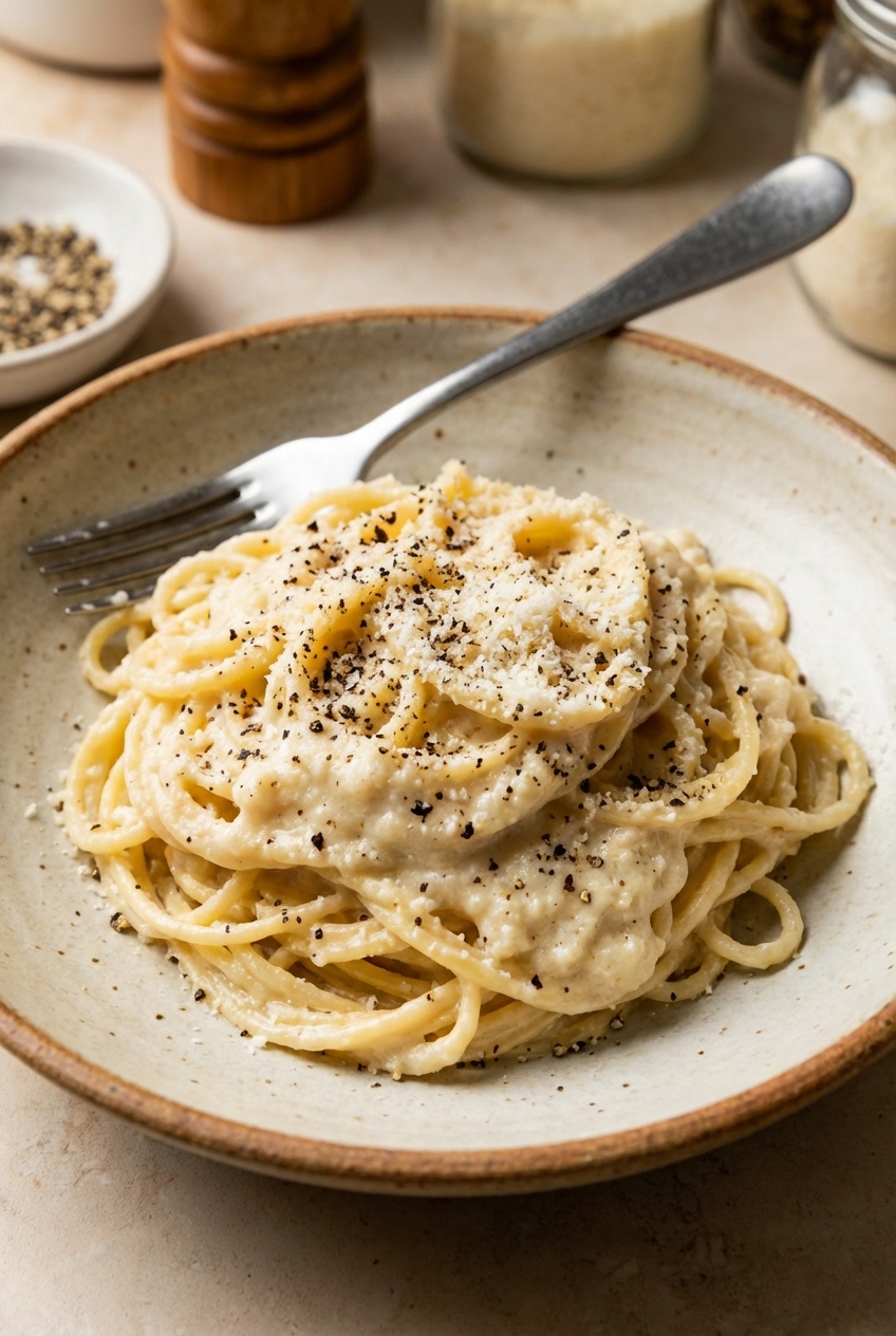 Healthy Cacio e Pepe (With Hidden Veggie Sauce)