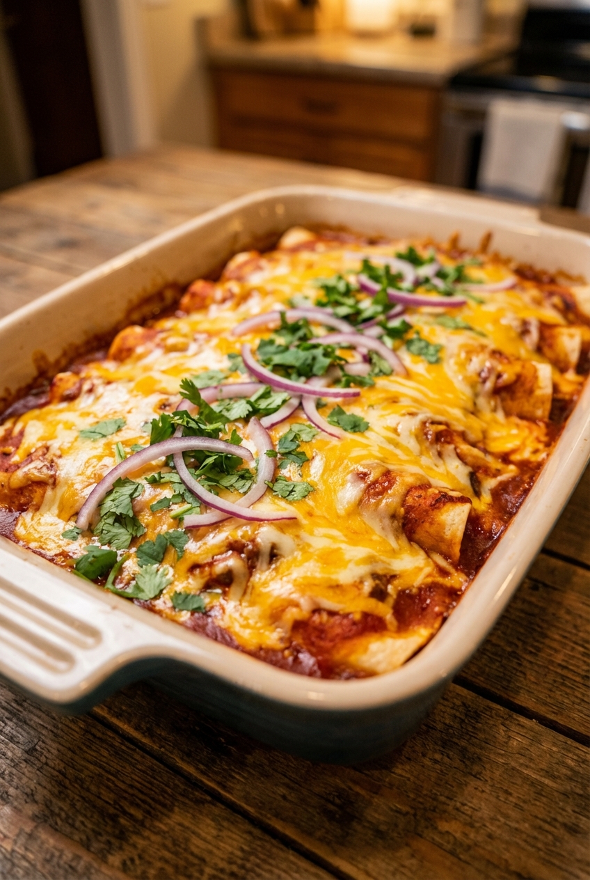 Restaurant-Style Beef Enchiladas (Tangy and Sweet)