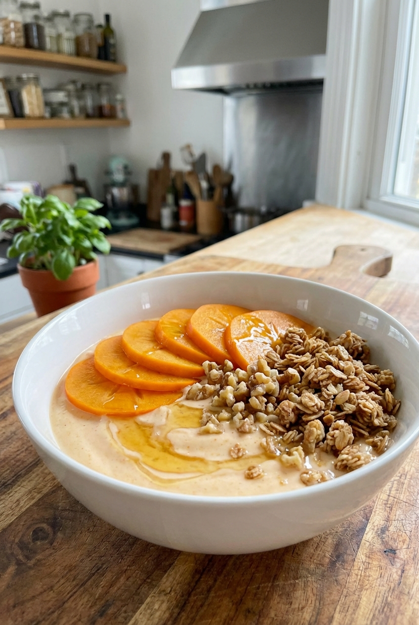 Creamy Persimmon Yogurt Bowl