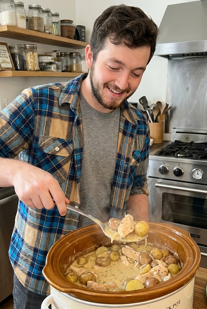 Creamy Slow Cooker Chicken and Potatoes