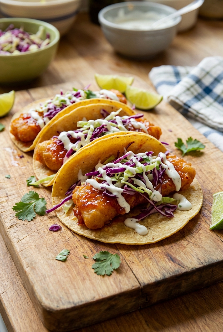 Sweet & Spicy Fish Tacos