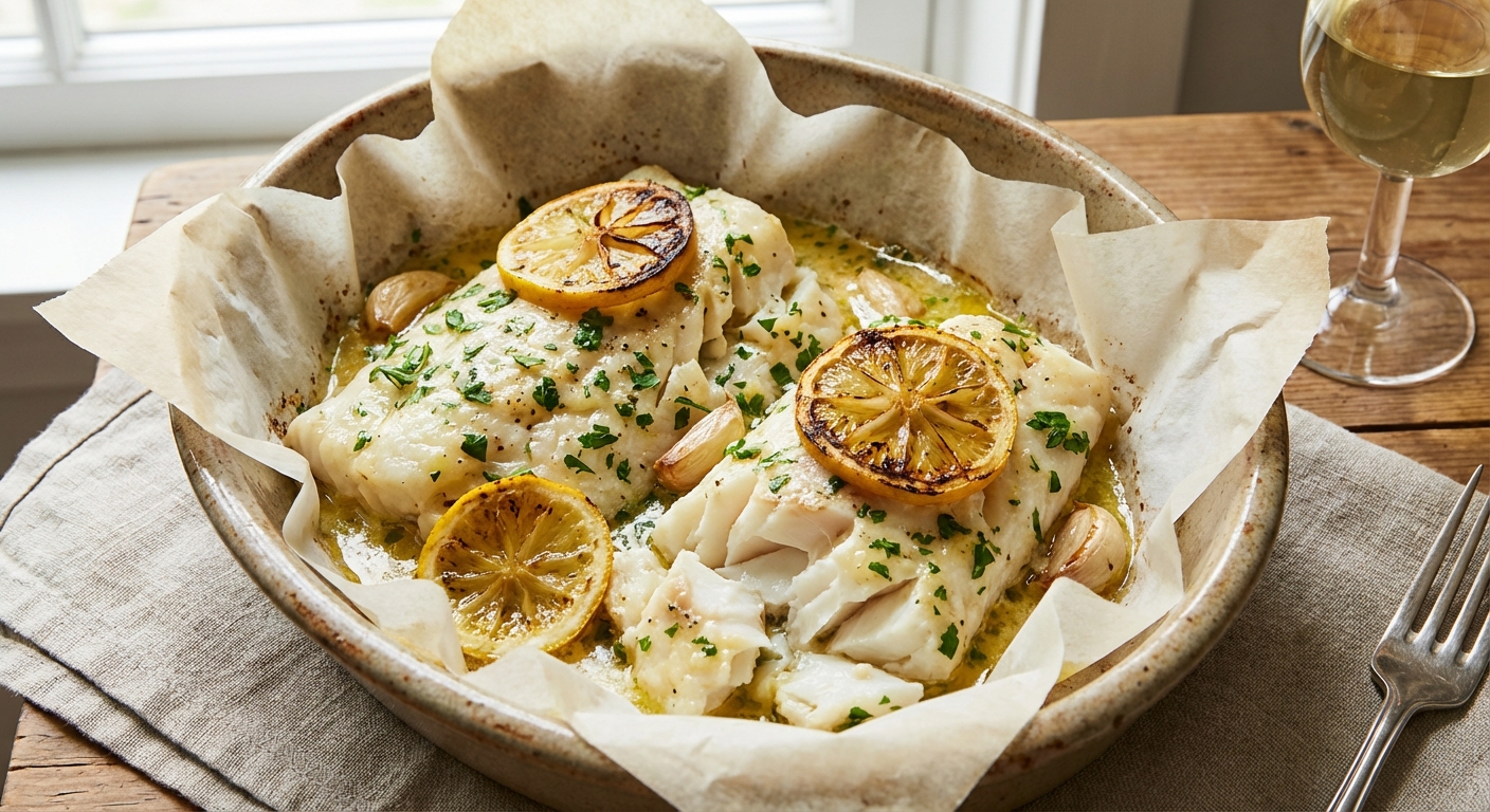 Flaky Oven-Baked Cod (Lemon Butter + Crispy Edges)
