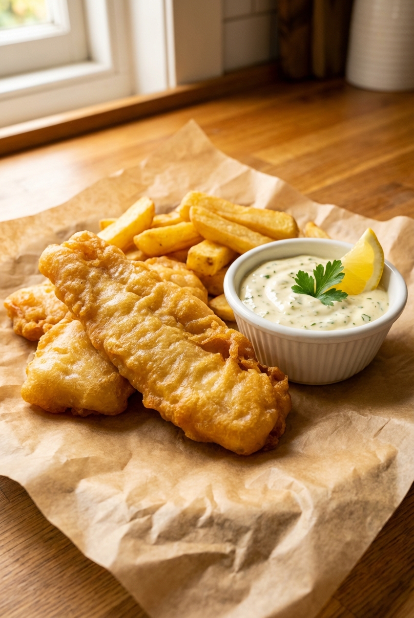 Savory Fish and Chips (Smooth Sauce)