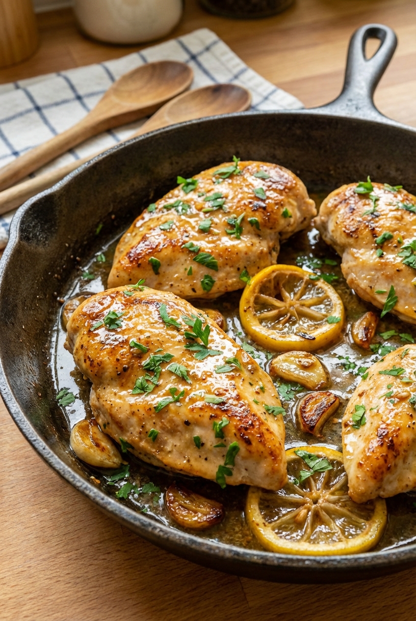 Juicy Boneless Chicken Breast (Skillet + Pan Sauce)