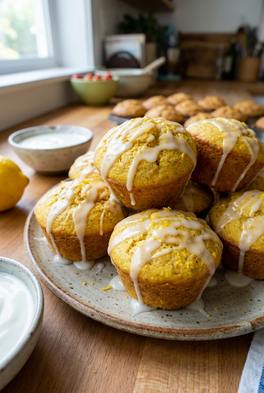 Zesty Lemon Turmeric Muffins