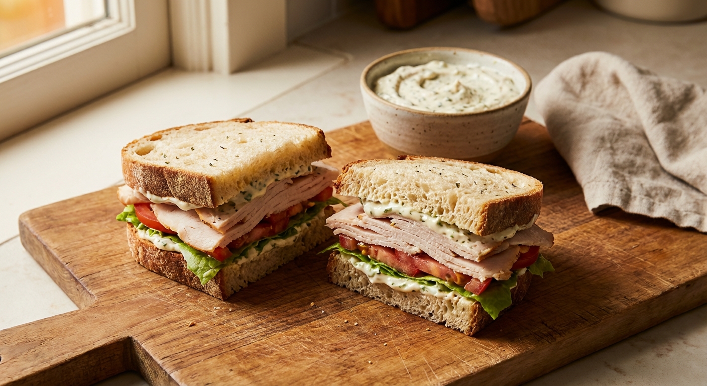 Herb-Infused Traditional Sandwich