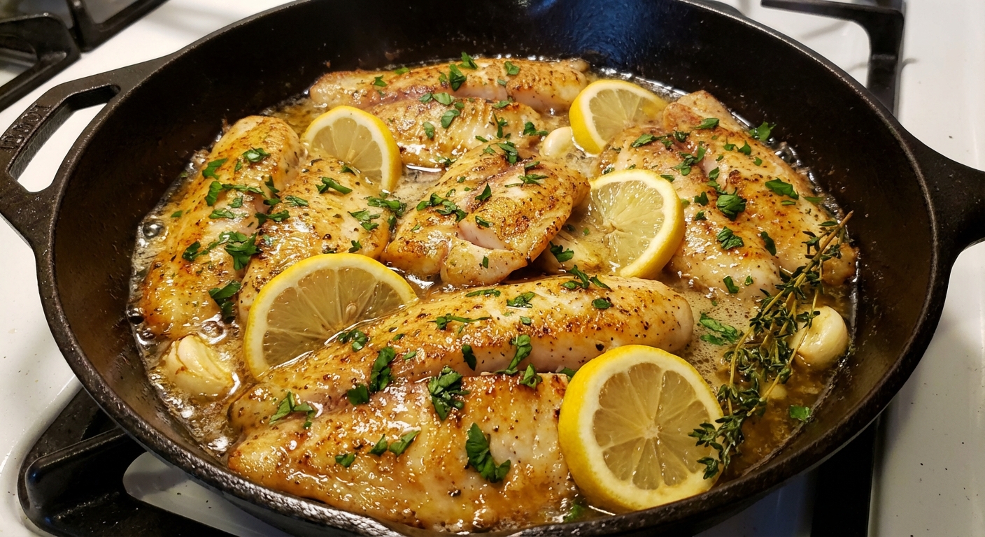 Easy Lemon Garlic Tilapia