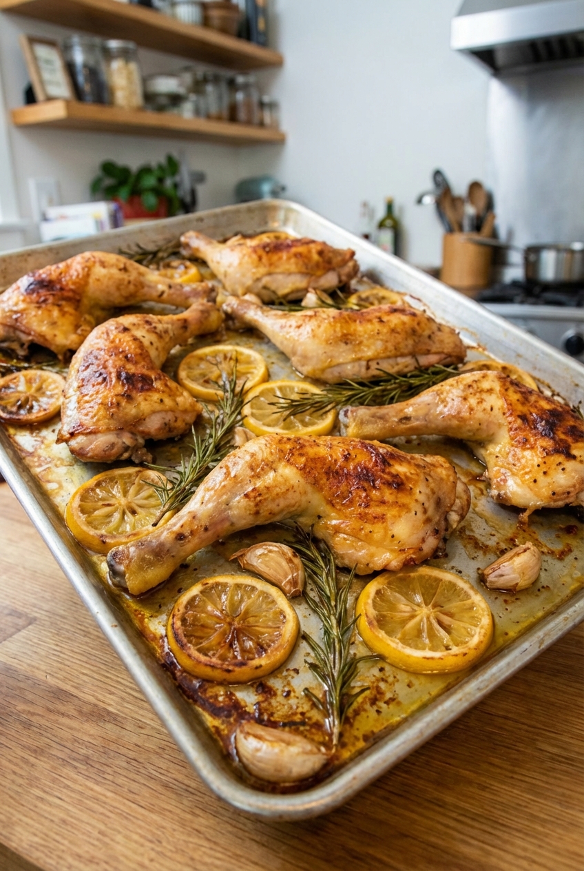 Light Herb-Roasted Chicken Legs