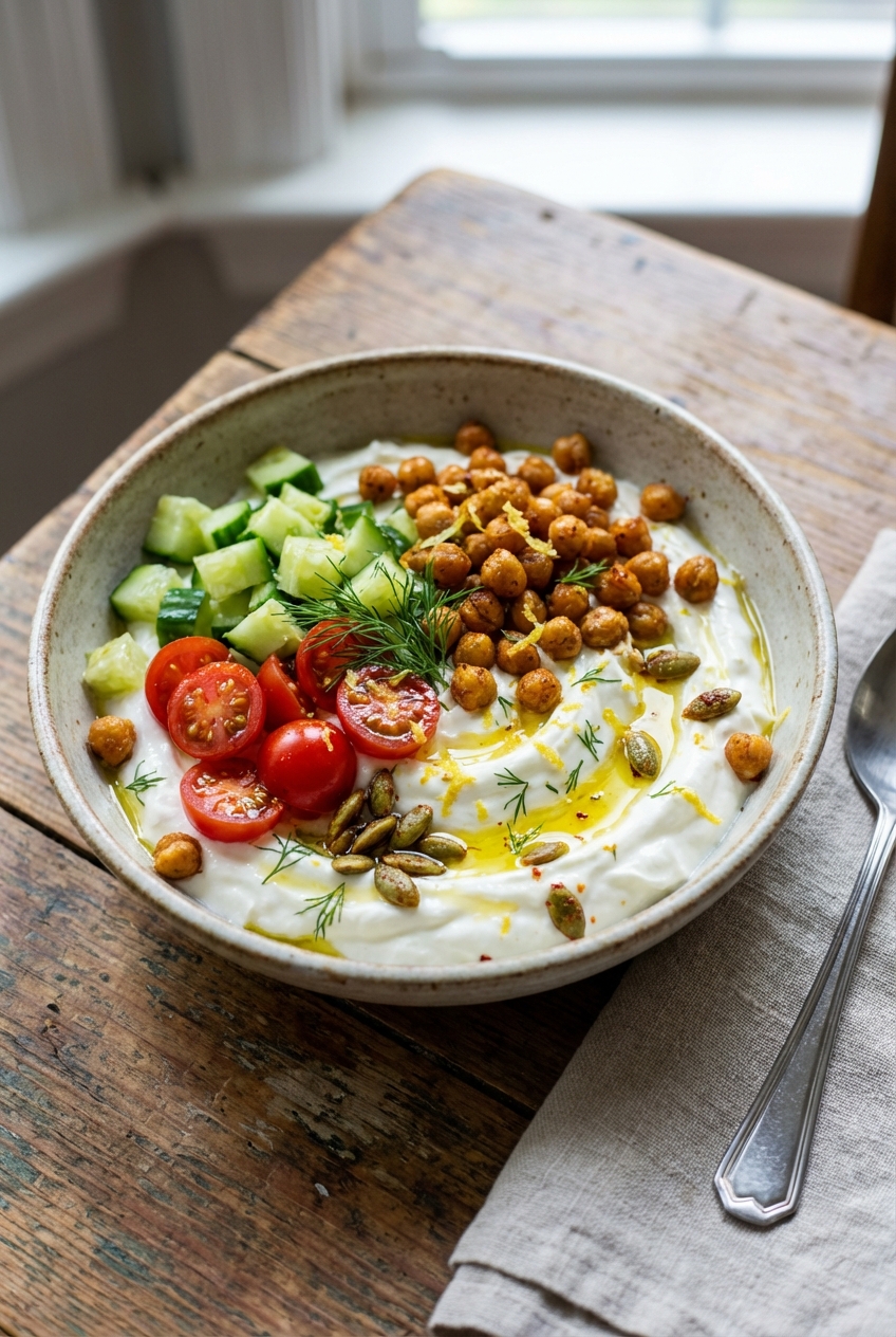 Hearty Zesty Greek Yogurt Bowl