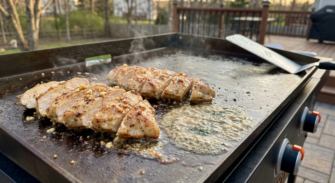Silky Griddle Garlic Butter Chicken