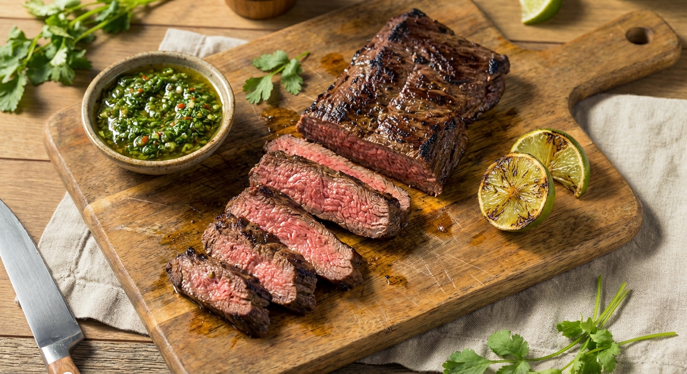 Flavorful Grilled Skirt Steak (With Zippy Chimichurri)