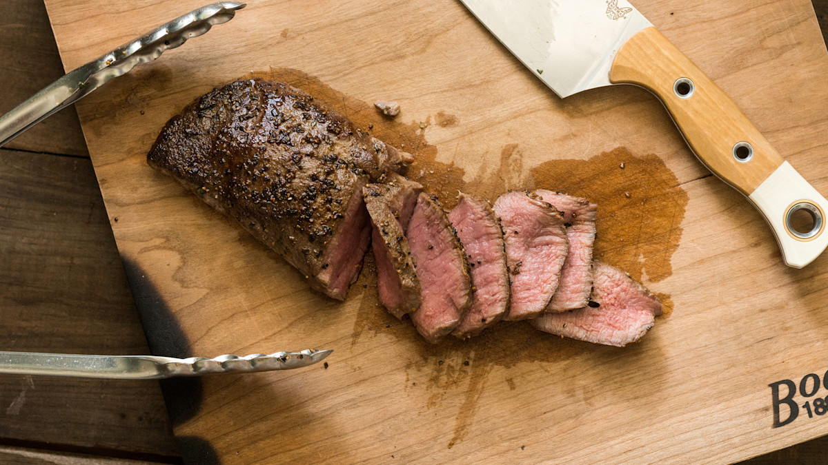 Venison Backstrap with Garlic Herb Butter