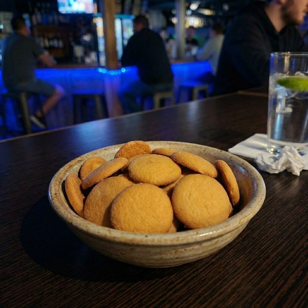 Vanilla wafer cookies in a bowl